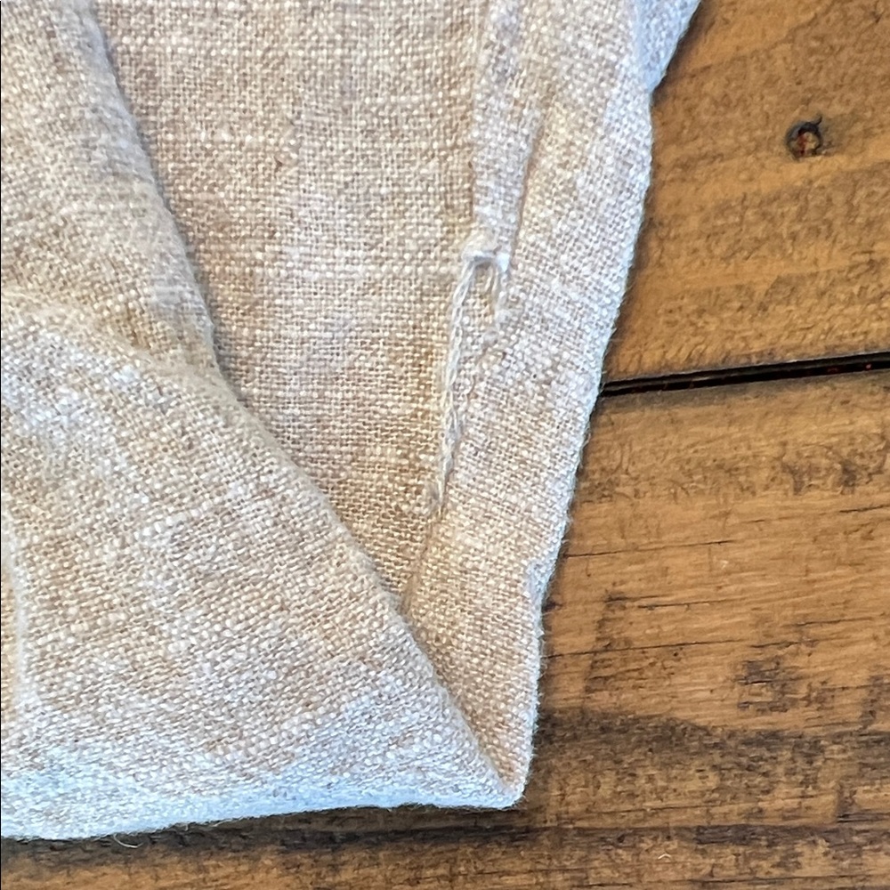 Briggs New York Natural Beige Linen Pants - Picture 3 of 4